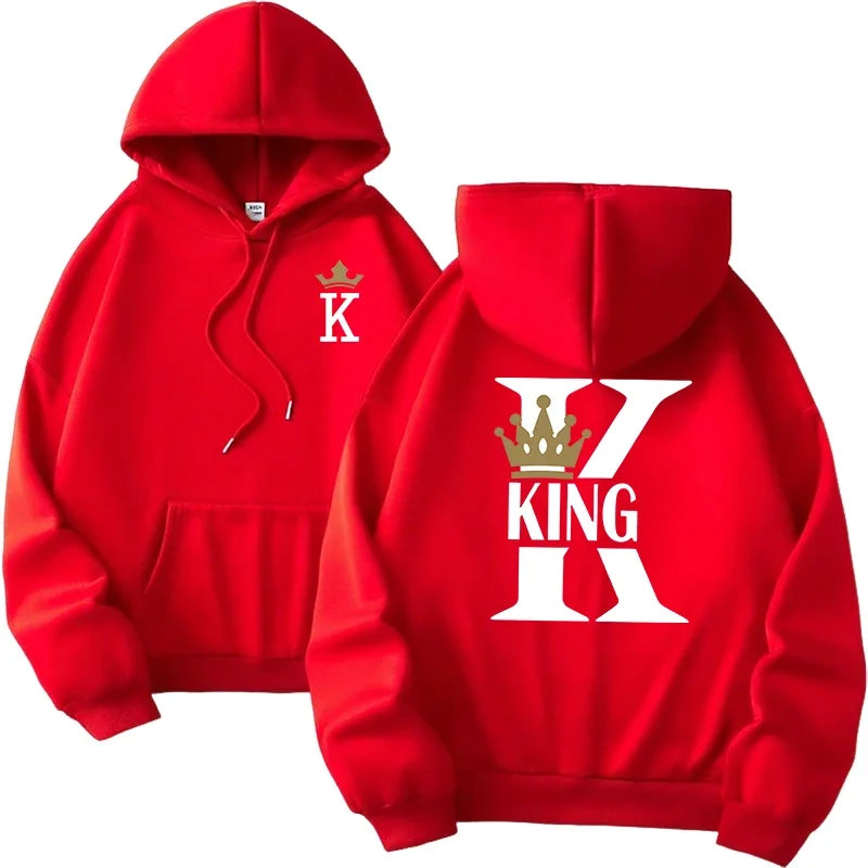 Heiße Verkäufe Herren Damen Hoodies König Königin Druck Sweatshirts Vielseitige Casual Paar Kleidung Täglichen Pullover Herbst Winter Y2k