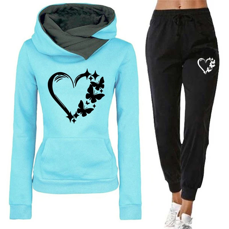 Damen-Trainingsanzug, Kapuzenpullover, lange Ärmel, heiße Verkäufe, lässige einteilige Sweatshirts, tägliche Jogginghosen, Komfort, Outdoor, Joggen, Sport